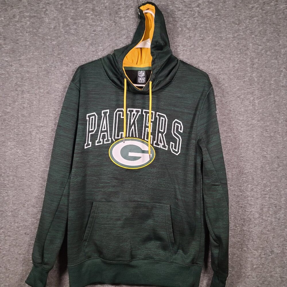 Green Bay Packers NFL Team Apparel Hooded Sweatshirt Men's Small Green